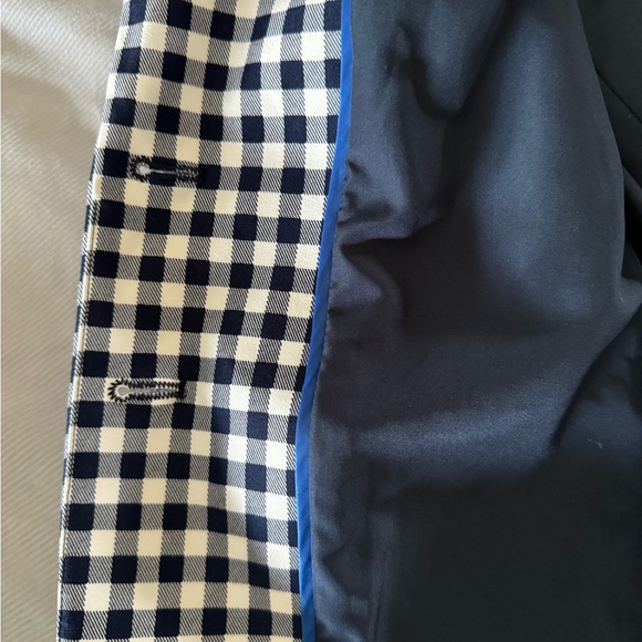 NWOT J.Crew Navy Gingham Checkered Blazer - Picture 7 of 7